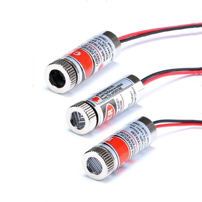 Industrial Laser Module - Cabeça de módulo laser vermelho/linha/cruz, 650nm,