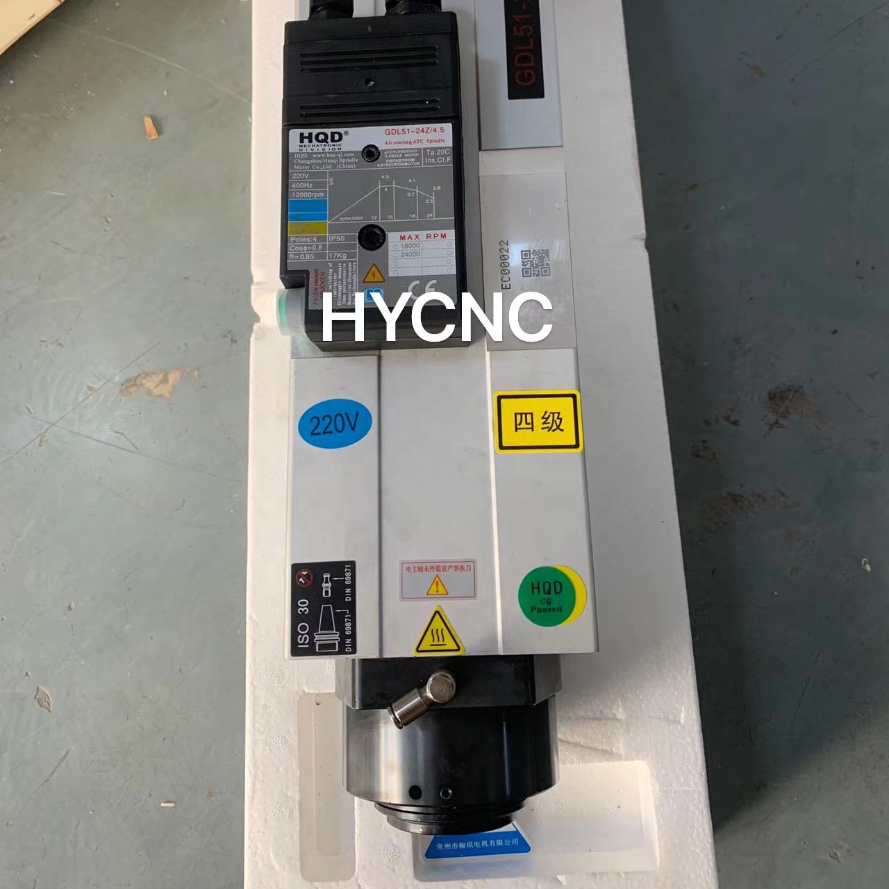 4.5 Kw Atc Eixo Iso30 Motor Bt - Cnc Spindle Motor avaliação e preço
