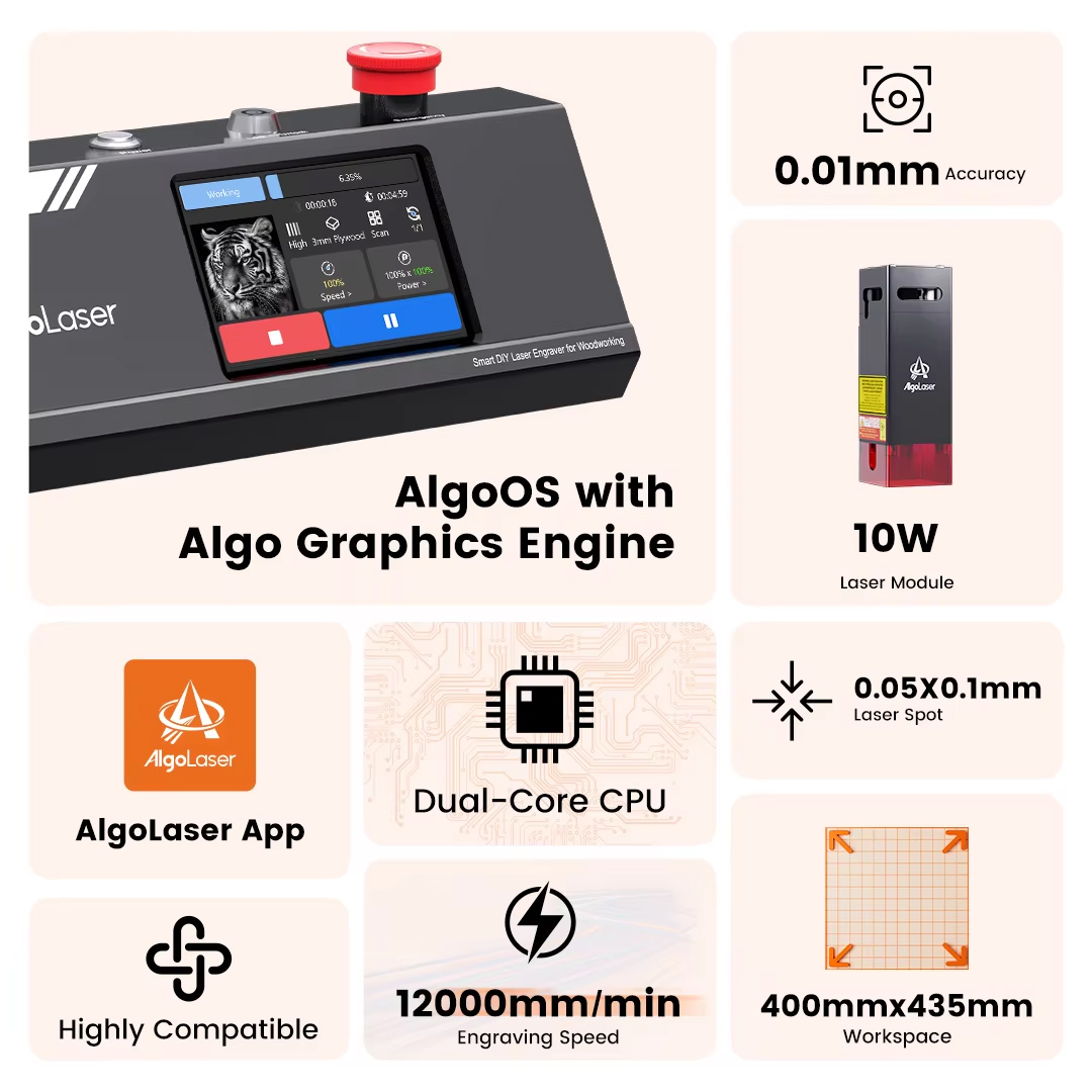 Algolaser diy mesa 40*43cm cnc - Industrial Laser Table avaliação e preço